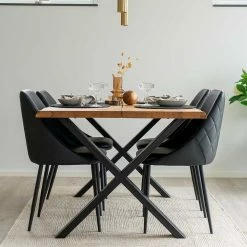 Neu ? 140x95 Esstisch & Polsterstühle - Georgetta (fünfteilig) ?