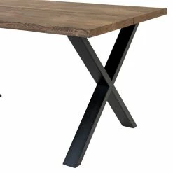 Brandneu ? 140x95 X-Fuß Esstisch & 4 Stühle - Turino (fünfteilig) ? -Cassna shop 140x95 x fuss esstisch 4 stuehle in grau samt schwarz turino 05