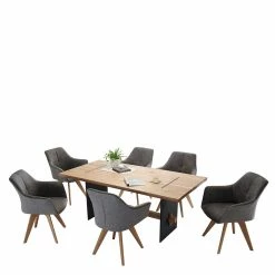 Budget ? 180x90 Cm Esstisch & Tischsessel - Khawala (siebenteilig) ?