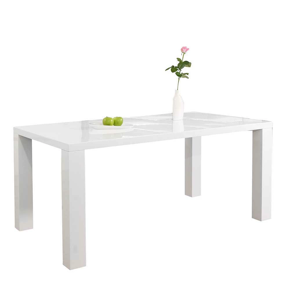 Bester Verkauf ? 180x90 Esstischgruppe In Weiß - Secrema (fünfteilig) ? 2 Bester Verkauf ? 180x90 Esstischgruppe In Weiß - Secrema (fünfteilig) ? – Bild 2