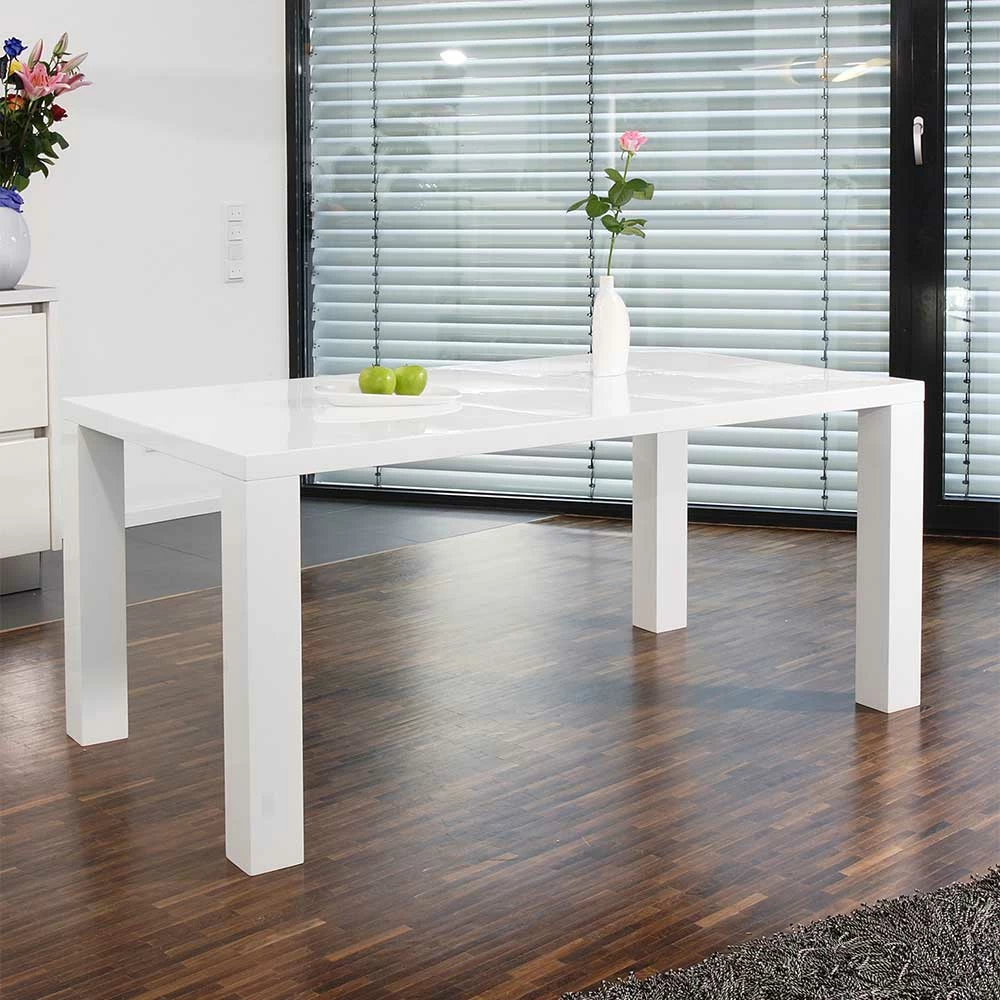 Bester Verkauf ? 180x90 Esstischgruppe In Weiß - Secrema (fünfteilig) ? 3 Bester Verkauf ? 180x90 Esstischgruppe In Weiß - Secrema (fünfteilig) ? – Bild 3