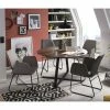 Coupon ? 4 Armlehnenstühle & Runder Esstisch - Mikey (fünfteilig) ? -Cassna shop 4 armlehnenstuehle runder esstisch im modernen retro stil mikey 01