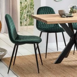 Auslauf ✨ 4 Personen Essgruppe In Eiche & Grün - Vledona (fünfteilig) ? 10 Auslauf ✨ 4 Personen Essgruppe In Eiche & Grün - Vledona (fünfteilig) ? -Cassna shop 4 personen essgruppe in eiche gruen tisch in 2 groessen vledona 05