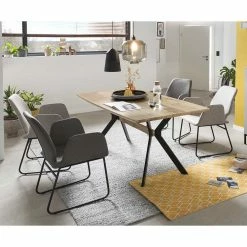 Bestes Angebot ? 4 Personen Essgruppe Mit Designstühlen - Enzo (fünfteilig) ?