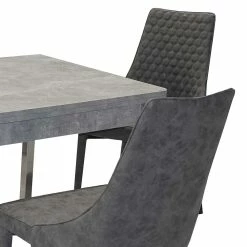 Angebote ⭐ 4 Personen Tischgruppe Günstig - Times (fünfteilig) ✔️ -Cassna shop 4 personen tischgruppe guenstig in beton grau dunkelgrau times 04