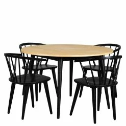 Besorgen ? 4 Stühle Essgruppe In Eiche & Schwarz - Tinerva (fünfteilig) ? 7 Besorgen ? 4 Stühle Essgruppe In Eiche & Schwarz - Tinerva (fünfteilig) ? -Cassna shop 4 stuehle essgruppe in eiche schwarz im retrostil tinerva 01