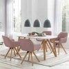 Billig ? 4er Essgruppe Im Skandi Stil - Fidono (fünfteilig) ? -Cassna shop 4er essgruppe im skandi stil tischsessel rosa eiche fidono 01