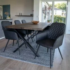 Billig ? 6 Personen Essplatz Mit Designtisch - Zenya (siebenteilig) ⭐ -Cassna shop 6 personen essplatz mit designtisch kunstleder armlehnstuehlen zenya 02