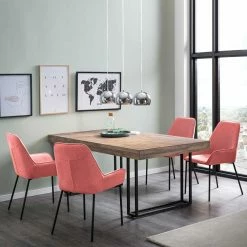 Brandneu ? Akazie Esstisch & Stühle In Apricot - Now (fünfteilig) ✔️