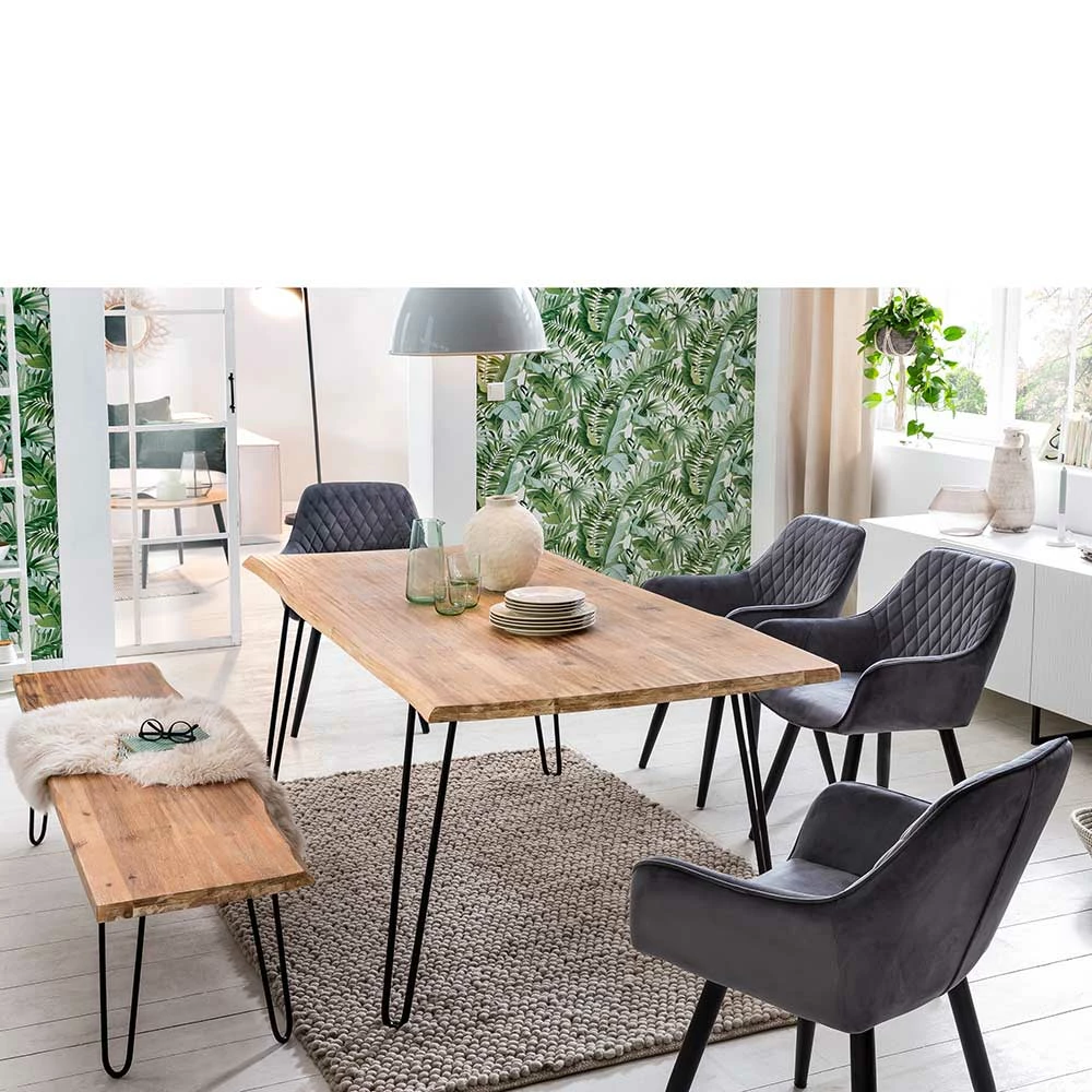 Auslauf ? Akazie Esszimmer Set Tisch & Bank - Uniria (sechsteilig) ⌛ 2 Auslauf ? Akazie Esszimmer Set Tisch & Bank - Uniria (sechsteilig) ⌛ – Bild 2