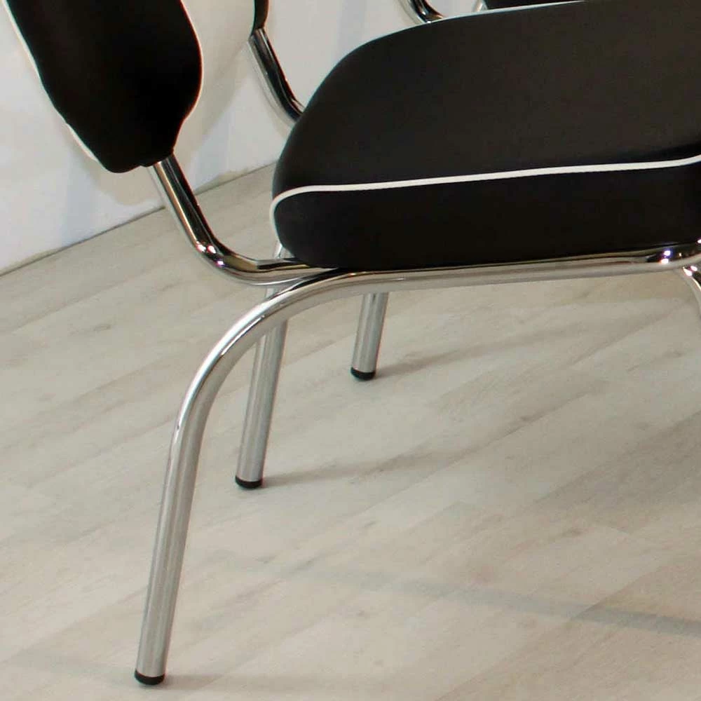 Bester Verkauf ? American Diner Essgruppe Barataria In Schwarz Weiß (sechsteilig) ✔️ 5 Bester Verkauf ? American Diner Essgruppe Barataria In Schwarz Weiß (sechsteilig) ✔️ – Bild 5