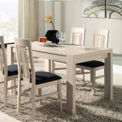 Bestpreis ? Ausziehtisch Rateina Und Vier Stühle Im Set (fünfteilig) ? -Cassna shop ausziehtisch vier stuehle im set eiche sonoma und anthrazit rateina 02