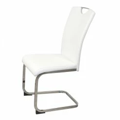 Top 10 ? Betonoptik Küchentisch & Schwingstühle - Calarina (fünfteilig) ? -Cassna shop betonoptik kuechentisch schwingstuehle in weiss kunstleder chrom calarina 04