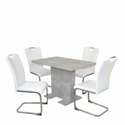 Top 10 ? Betonoptik Küchentisch & Schwingstühle - Calarina (fünfteilig) ?