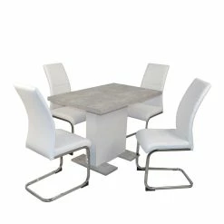 Angebote ? Betonoptik Säulentisch & Freischwinger - Gates (fünfteilig) ?