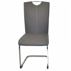 Bestpreis ? Betonoptik Tisch & Freischwinger - Highlamp (fünfteilig) ? -Cassna shop betonoptik tisch freischwinger in grau kunstleder chrom highlamp 03