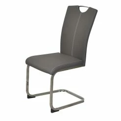 Bestpreis ? Betonoptik Tisch & Freischwinger - Highlamp (fünfteilig) ? -Cassna shop betonoptik tisch freischwinger in grau kunstleder chrom highlamp 04