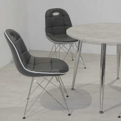 Top 10 ? Design Essgruppe In Rund - Flumicina (fünfteilig) ⌛ -Cassna shop design essgruppe in rund mit 4 kunstlederstuehlen flumicina 02