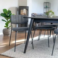 Großhandel ? Design Essgruppe Mit Ausziehtisch - Vigadru (siebenteilig) ? -Cassna shop design essgruppe mit ausziehtisch 6 polsterstuehlen in grau schwarz vigadru 03