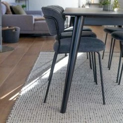 Großhandel ? Design Essgruppe Mit Ausziehtisch - Vigadru (siebenteilig) ? -Cassna shop design essgruppe mit ausziehtisch 6 polsterstuehlen in grau schwarz vigadru 04