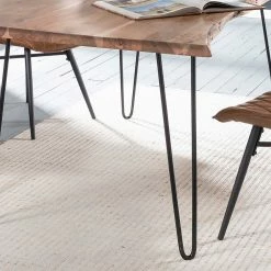 Bestpreis ⌛ Design Essgruppe Mit Baumkanten Tisch - Rinida (fünfteilig) ? -Cassna shop design essgruppe mit baumkanten tisch akazie rinida 03