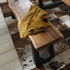 Schlussverkauf ? Design Sitzgruppe Jevilia Mit Baumkantentisch (sechsteilig) ❤️ -Cassna shop design sitzgruppe baumkantentisch bank jevilia 06