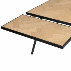 Brandneu ? Design Tischgruppe In Eiche Fischgrät - Carneys (siebenteilig) ? -Cassna shop design tischgruppe in eiche fischgraet mit polsterstuehlen in grau carneys 04