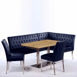 Cassna shop -Cassna shop dunkelblaue eckbank gruppe aus kunstleder edelstahl triumph 01