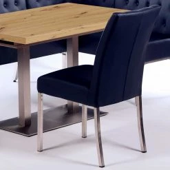 Rabatt ? Dunkelblaue Eckbank Gruppe - Triumph (vierteilig) ? -Cassna shop dunkelblaue eckbank gruppe aus kunstleder edelstahl triumph 03