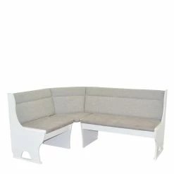 Schlussverkauf ? Eckbank Essgruppe In Weiß - Estagel (fünfteilig) ? -Cassna shop eckbank essgruppe in weiss mit grauen polstern estagel 02