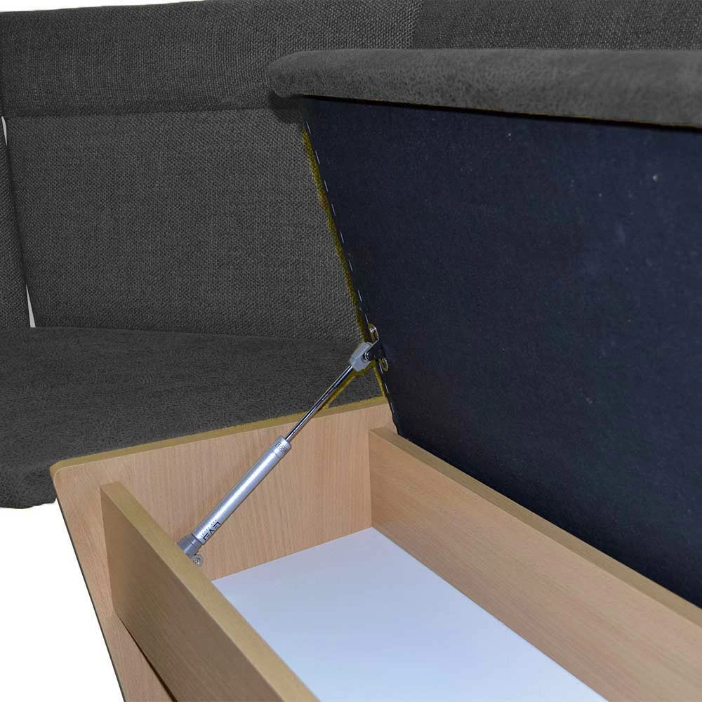 Am billigsten ⌛ Eckbank Gruppe In Anthrazit & Natur - Cester (vierteilig) ? 5 Am billigsten ⌛ Eckbank Gruppe In Anthrazit & Natur - Cester (vierteilig) ? – Bild 5