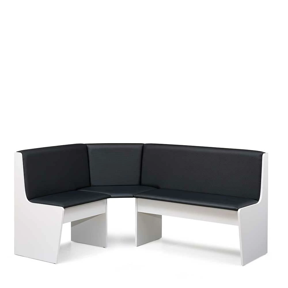 Schlussverkauf ? Eckbank Gruppe In Schwarz Weiß - Enevo (vierteilig) ? 2 Schlussverkauf ? Eckbank Gruppe In Schwarz Weiß - Enevo (vierteilig) ? – Bild 2