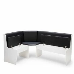 Schlussverkauf ? Eckbank Gruppe In Schwarz Weiß - Enevo (vierteilig) ? 8 Schlussverkauf ? Eckbank Gruppe In Schwarz Weiß - Enevo (vierteilig) ? -Cassna shop eckbank gruppe in schwarz weiss inklusive 2 stuehle tisch enevo 03