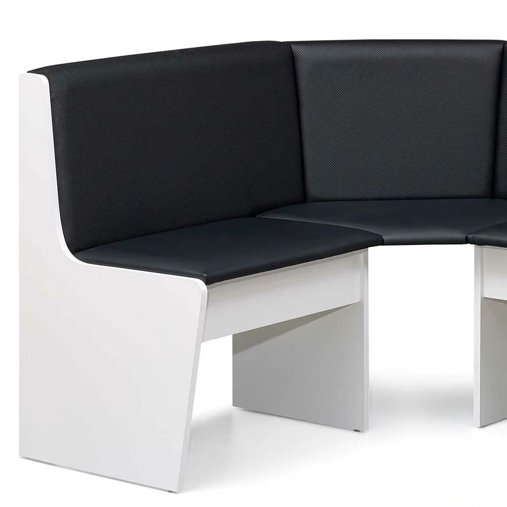 Schlussverkauf ? Eckbank Gruppe In Schwarz Weiß - Enevo (vierteilig) ? 4 Schlussverkauf ? Eckbank Gruppe In Schwarz Weiß - Enevo (vierteilig) ? – Bild 4