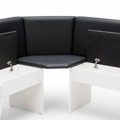 Schlussverkauf ? Eckbank Gruppe In Schwarz Weiß - Enevo (vierteilig) ? 10 Schlussverkauf ? Eckbank Gruppe In Schwarz Weiß - Enevo (vierteilig) ? -Cassna shop eckbank gruppe in schwarz weiss inklusive 2 stuehle tisch enevo 05