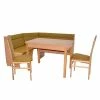 Am billigsten ? Eckbank Mit Tisch & Stühlen Set - Minar (vierteilig) ? -Cassna shop eckbank mit tisch stuehlen set in ocker buche minar f