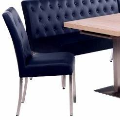 Blitzangebot ? Eckbankgruppe In Dunkelblau - Curedo (vierteilig) ? -Cassna shop eckbankgruppe in dunkelblau mit silber sonoma eiche curedo 02