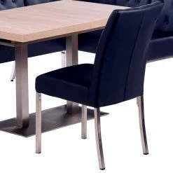 Blitzangebot ? Eckbankgruppe In Dunkelblau - Curedo (vierteilig) ? -Cassna shop eckbankgruppe in dunkelblau mit silber sonoma eiche curedo 03