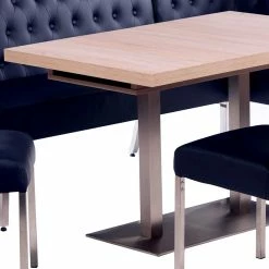 Blitzangebot ? Eckbankgruppe In Dunkelblau - Curedo (vierteilig) ? -Cassna shop eckbankgruppe in dunkelblau mit silber sonoma eiche curedo 04