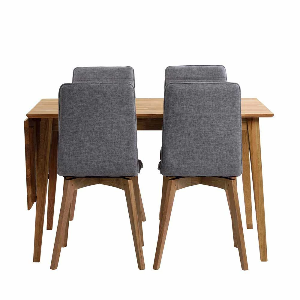 Brandneu ? Eiche Esstisch Set Mit Polsterstühlen - Number (fünfteilig) ? 2 Brandneu ? Eiche Esstisch Set Mit Polsterstühlen - Number (fünfteilig) ? – Bild 2