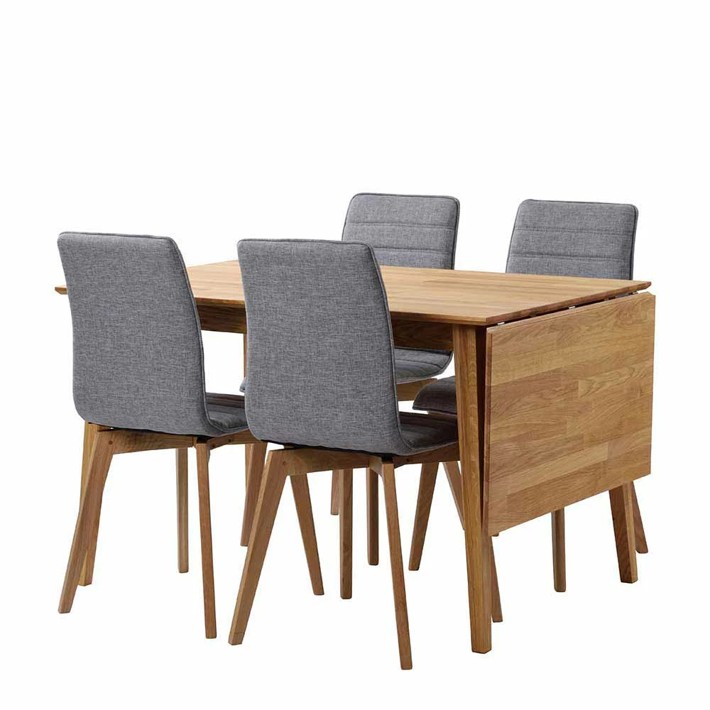 Brandneu ? Eiche Esstisch Set Mit Polsterstühlen - Number (fünfteilig) ? 1 Brandneu ? Eiche Esstisch Set Mit Polsterstühlen - Number (fünfteilig) ?