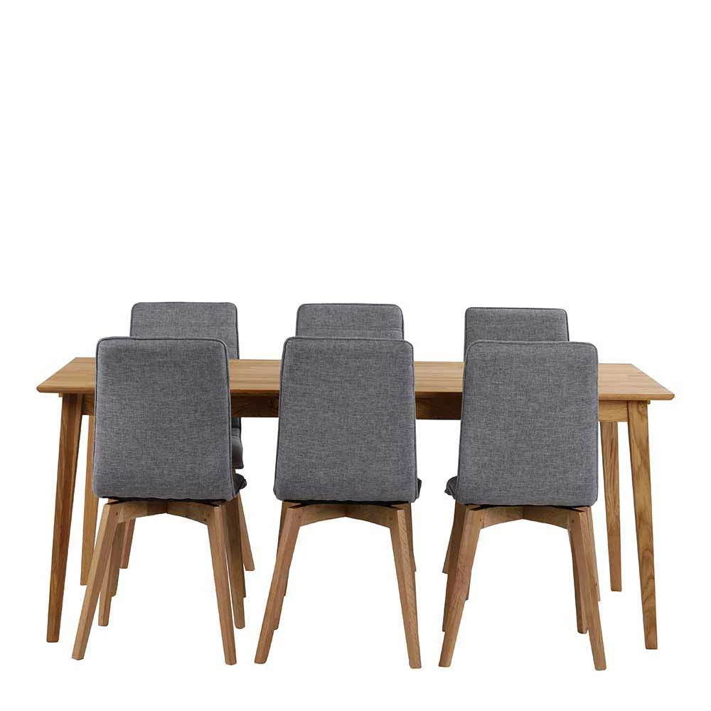 Rabatt ? Eiche Esstisch & Stühle Grau - Number (siebenteilig) ? 2 Rabatt ? Eiche Esstisch & Stühle Grau - Number (siebenteilig) ? – Bild 2