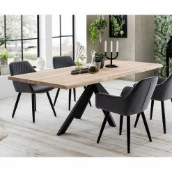 Auslauf ? Eiche White Wash Sitzgruppe Set - Wieza (fünfteilig) ⌛