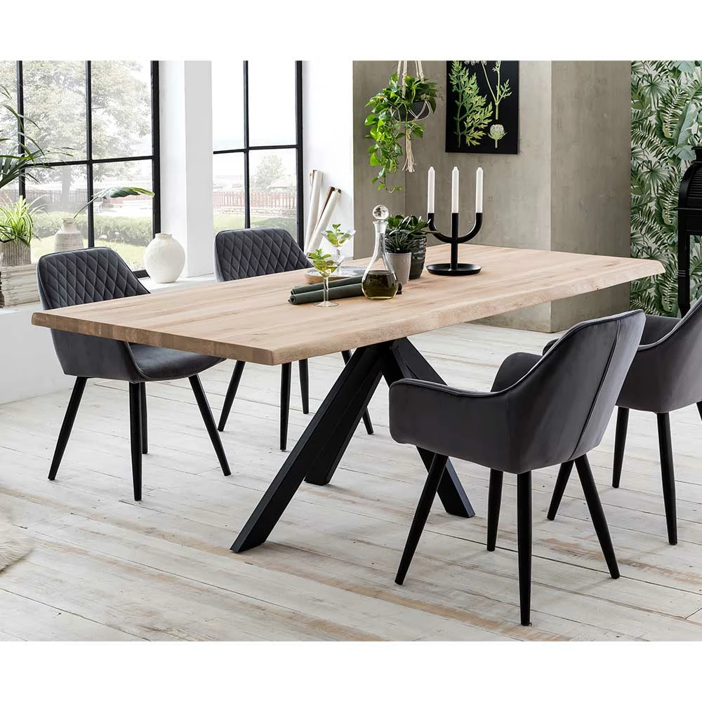 Auslauf ? Eiche White Wash Sitzgruppe Set - Wieza (fünfteilig) ⌛ 1 Auslauf ? Eiche White Wash Sitzgruppe Set - Wieza (fünfteilig) ⌛