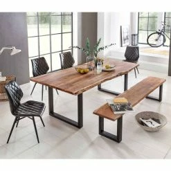 Schlussverkauf ? Essgruppe Viamare Mit Bank Und Baumkantentisch (sechsteilig) ?