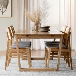 Billig ✨ Essgruppe In Eiche & Hellgrau - Nineo (siebenteilig) ❤️