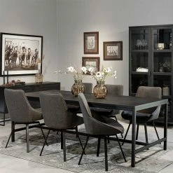 Cassna shop 24 Aktion ? Essgruppe In Grau & Schwarz - Meciva (sechsteilig) ?