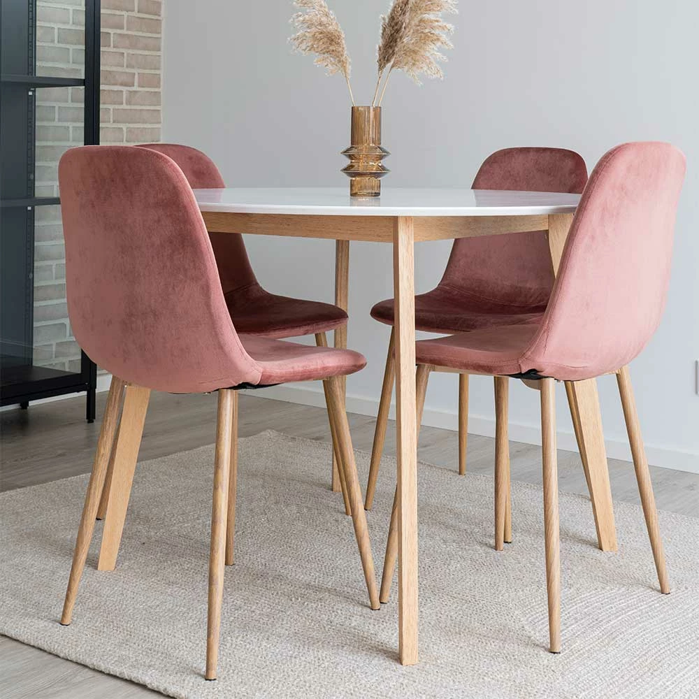 Coupon ? Essgruppe In Weiß & Rosa & Natur - Tendea (fünfteilig) ? 1 Coupon ? Essgruppe In Weiß & Rosa & Natur - Tendea (fünfteilig) ?