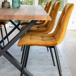 Angebote ? Essgruppe Mit Gelben Stühlen - Valco (sechsteilig) ? -Cassna shop essgruppe mit gelben stuehlen x fuss eiche tisch valco 03