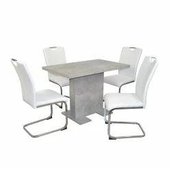 Bester Verkauf ? Essgruppe Mit Mit Betonoptik Tisch - Zyana (fünfteilig) ?